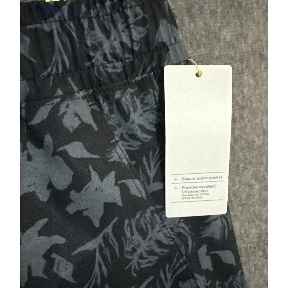 All In Motion Men's Shorts Hybrid Unlined Swimwear Trunks Black 6